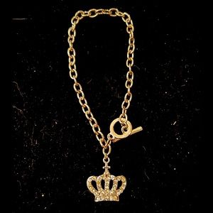 Sparking silver crown bracelet